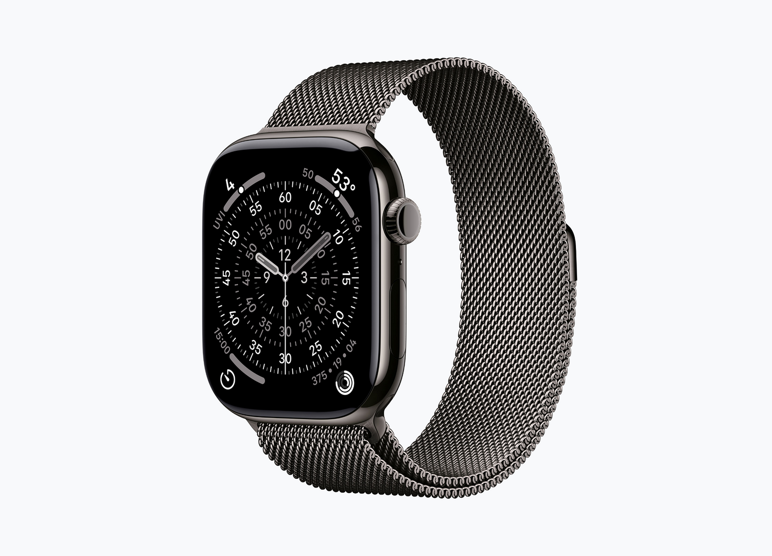 Apple Watch Series 11 46mm titanium Milanese Loop smartwatch