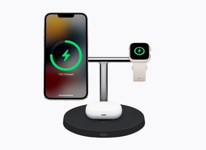 Belkin BOOST CHARGE PRO 3in1 Wireless Charger with MagSafe White