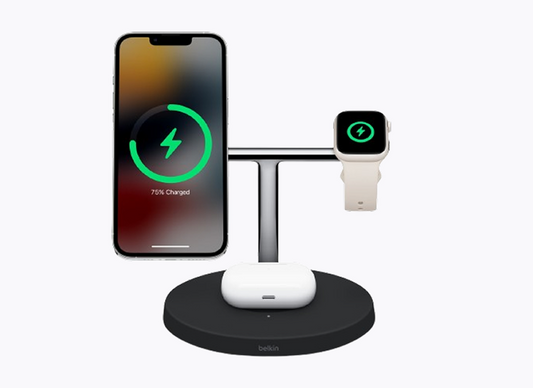 Belkin BOOST CHARGE PRO 3in1 Wireless Charger with MagSafe White