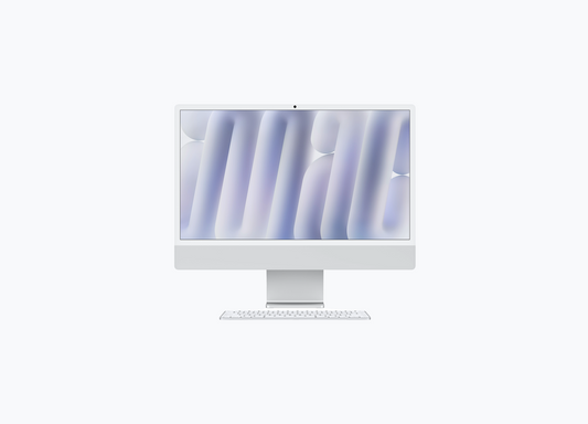 Apple iMac 24 MQRJ3 M3 Silver front view


