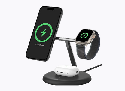 Belkin BOOST CHARGE PRO 3in1 Wireless Charger with MagSafe White