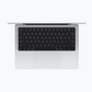 MacBook Pro 16 M4 Max Silver keyboard and trackpad




